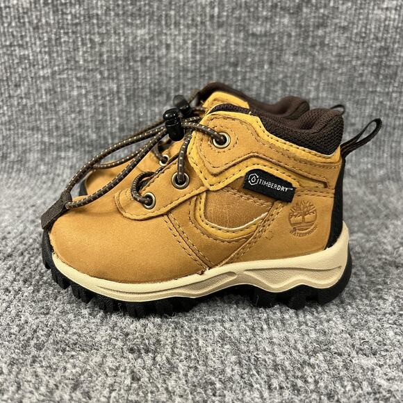 Timberland Boots Toddler Size 5.5 Wheat Waterproof TimberDry Hiker Shoes EU22 - Picture 3 of 9